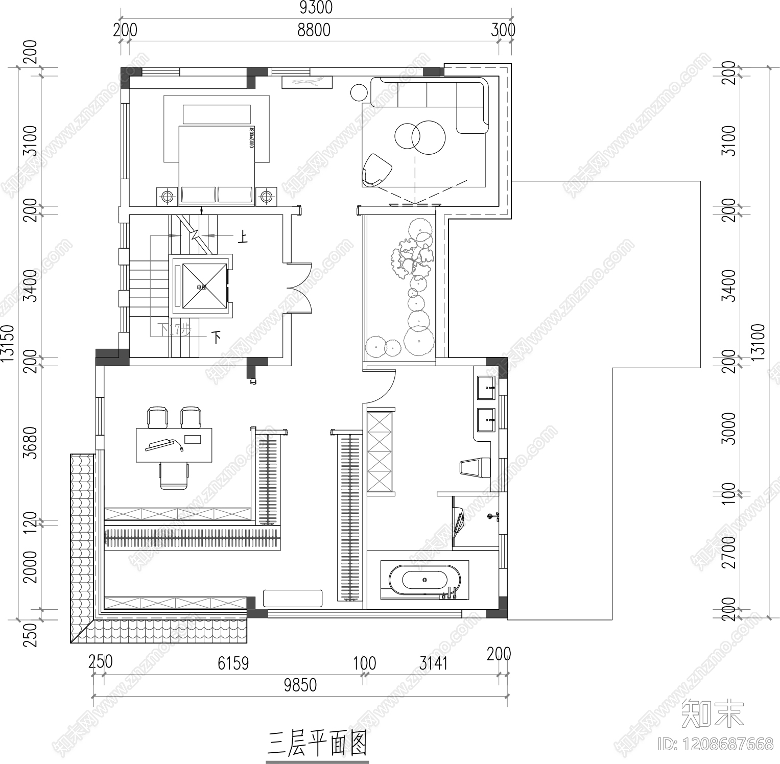 其他家装空间施工图下载【ID:1208687668】
