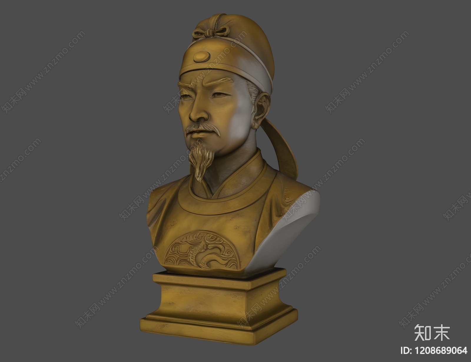 新中式雕塑摆件3D模型下载【ID:1208689064】