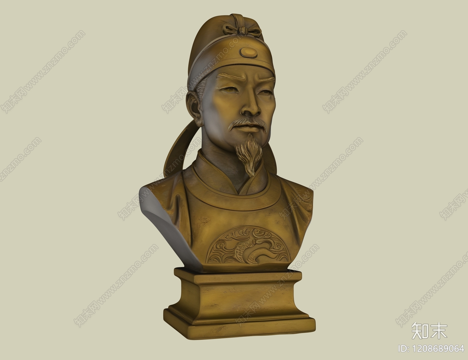 新中式雕塑摆件3D模型下载【ID:1208689064】