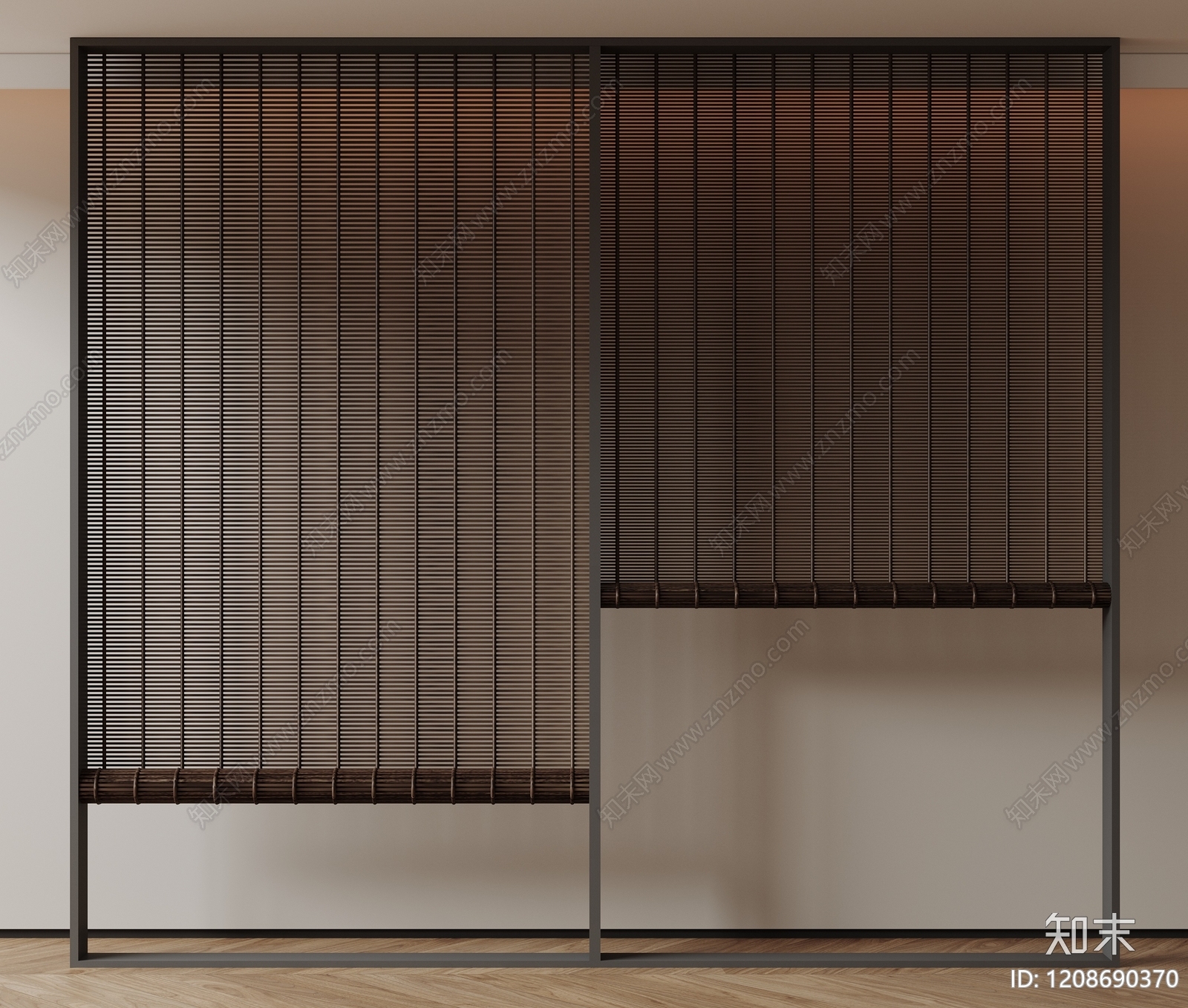 新中式中式窗帘SU模型下载【ID:1208690370】