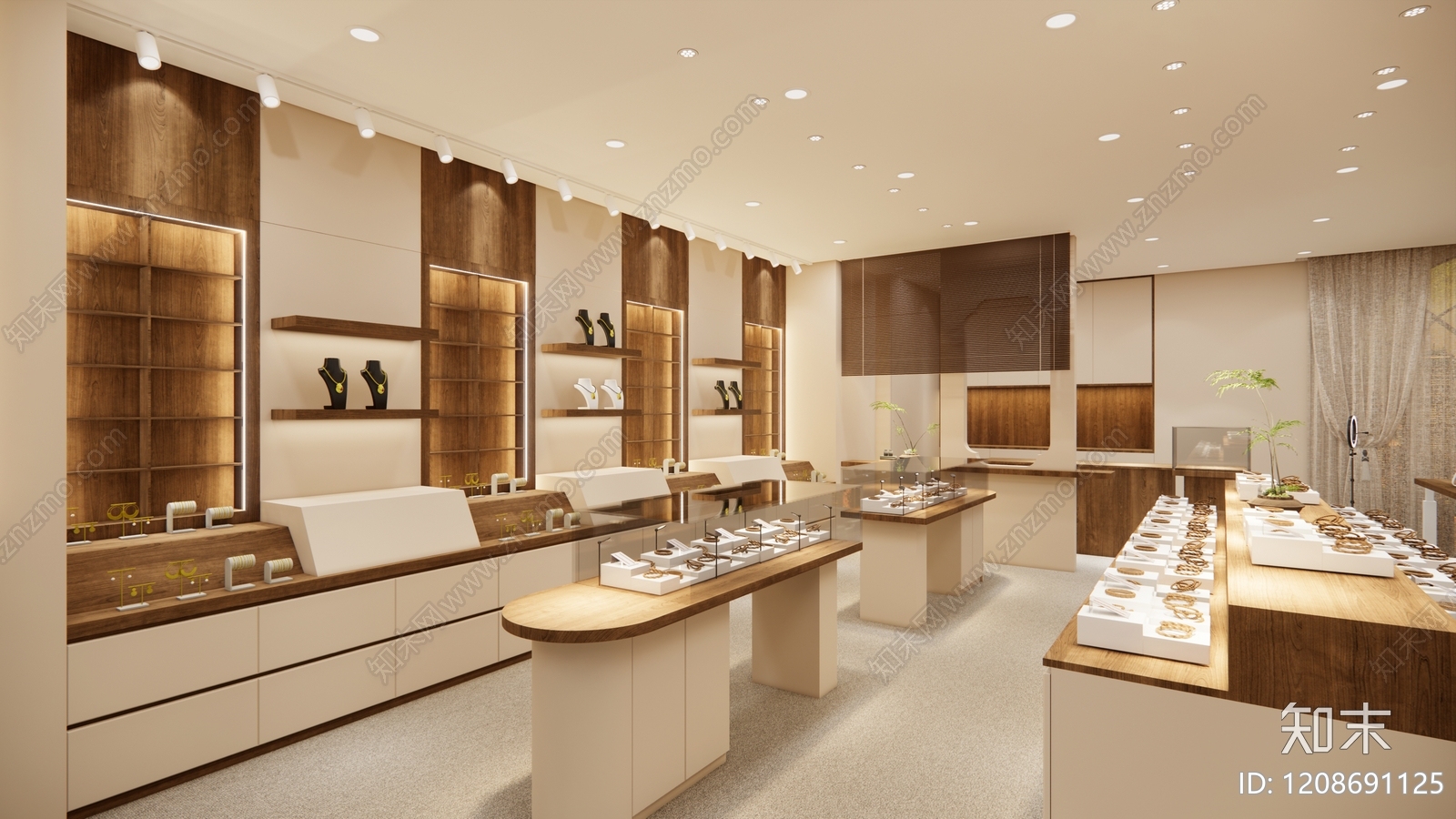 新中式中式珠宝店SU模型下载【ID:1208691125】
