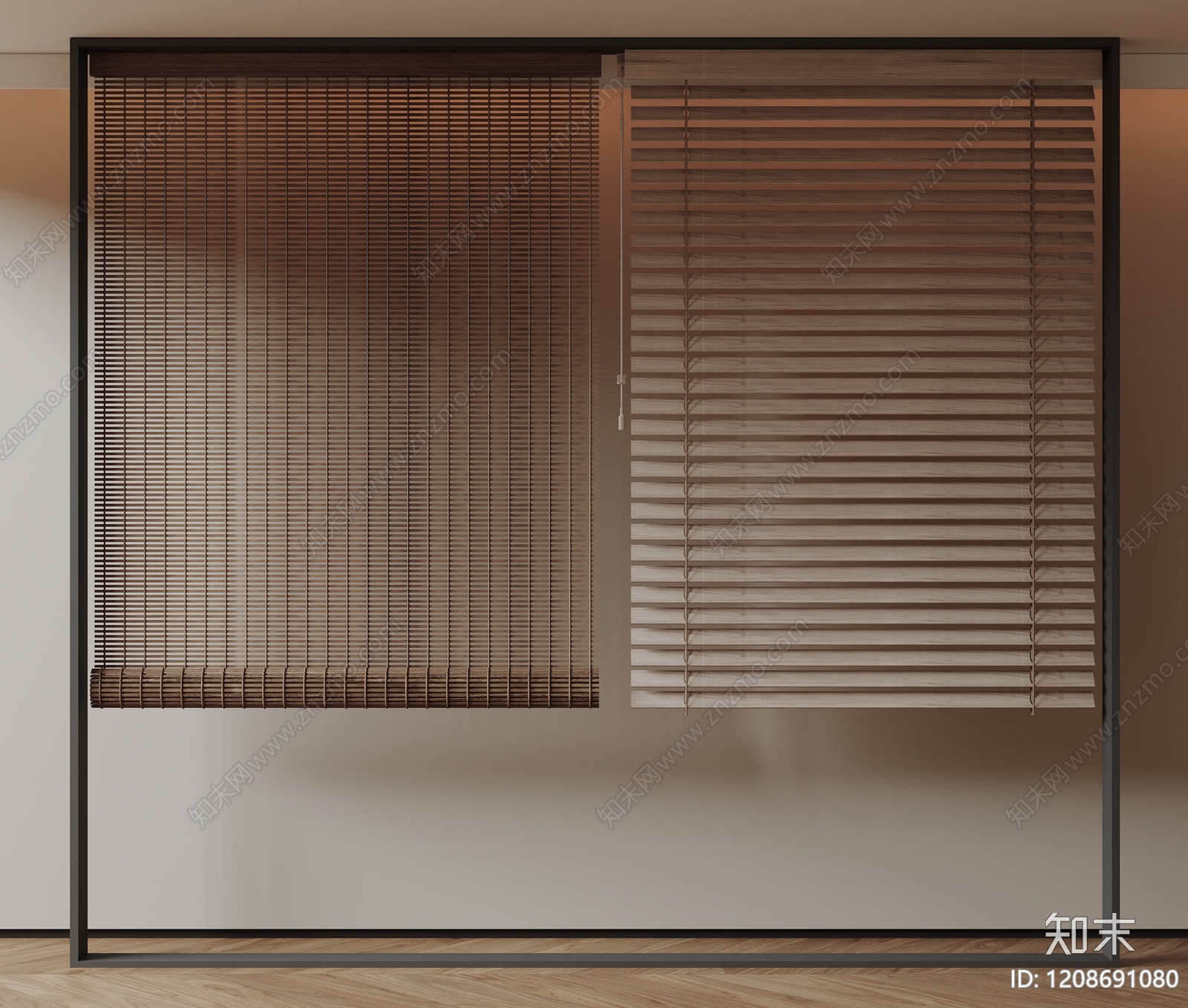 新中式中式窗帘SU模型下载【ID:1208691080】