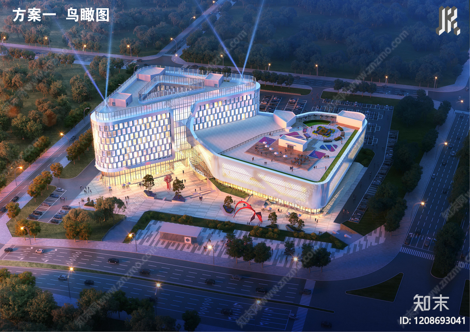 现代游客中心建筑下载【ID:1208693041】