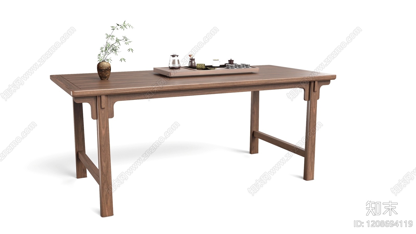 新中式茶桌椅3D模型下载【ID:1208694119】