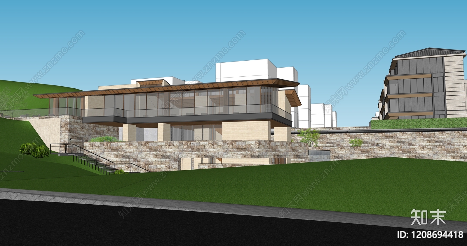 现代其他公共建筑SU模型下载【ID:1208694418】