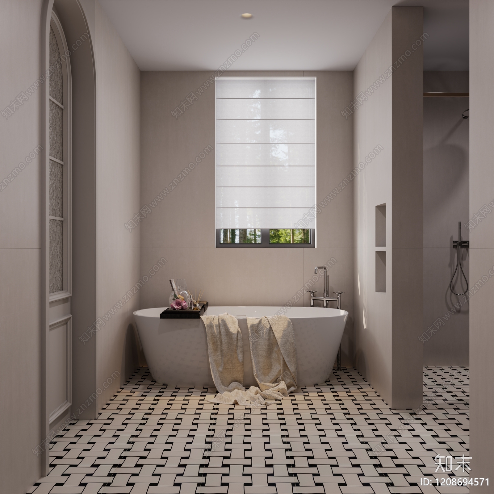 法式轻奢卫生间3D模型下载【ID:1208694571】