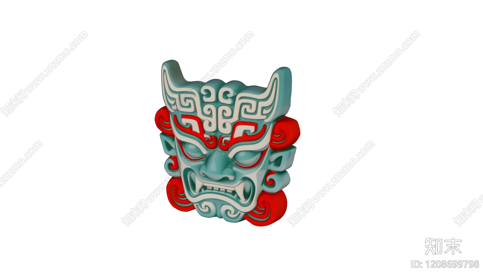 现代新中式雕塑SU模型下载【ID:1208699798】