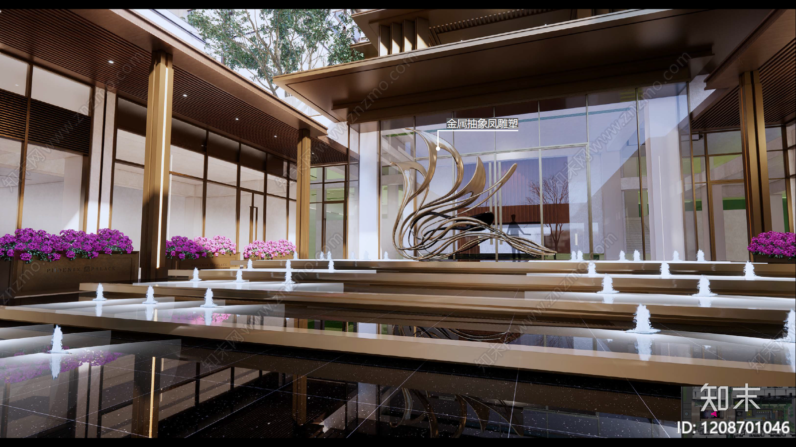 新中式小区景观下载【ID:1208701046】