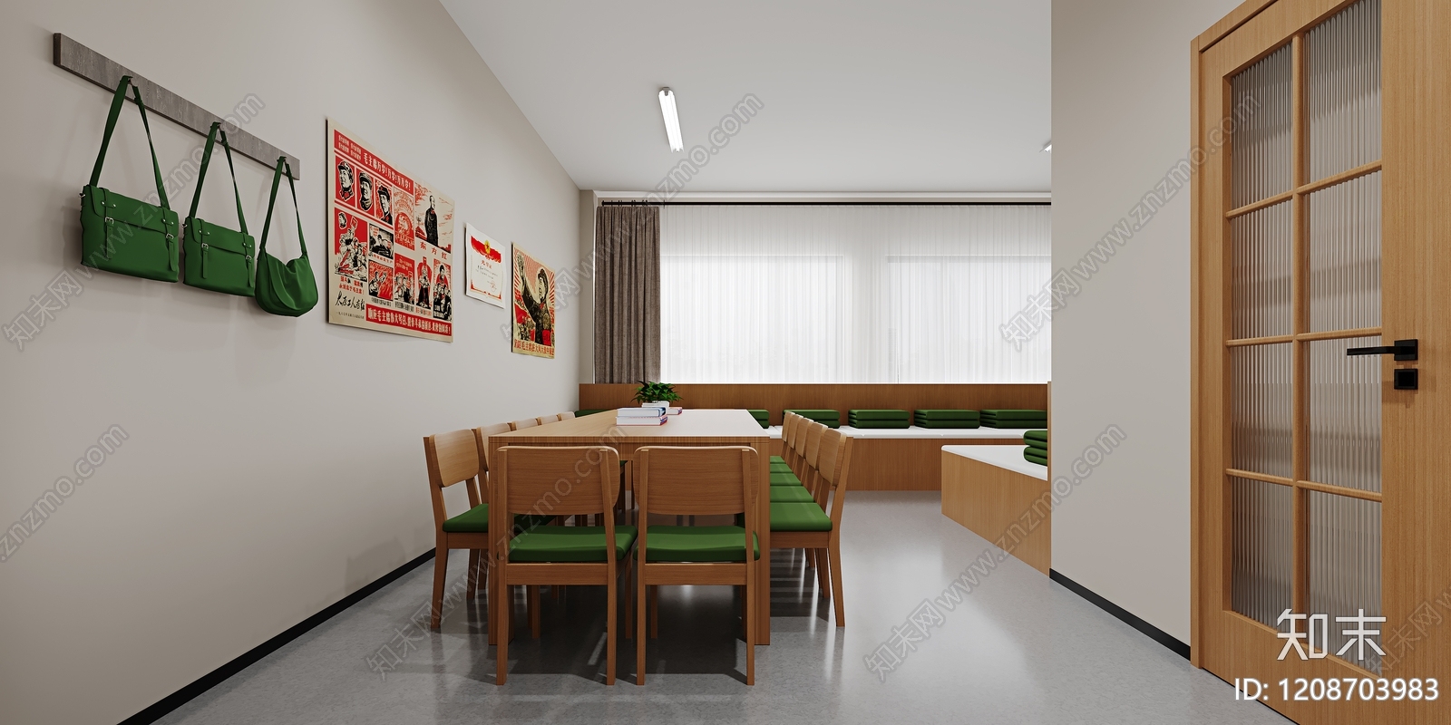 复古学生宿舍3D模型下载【ID:1208703983】