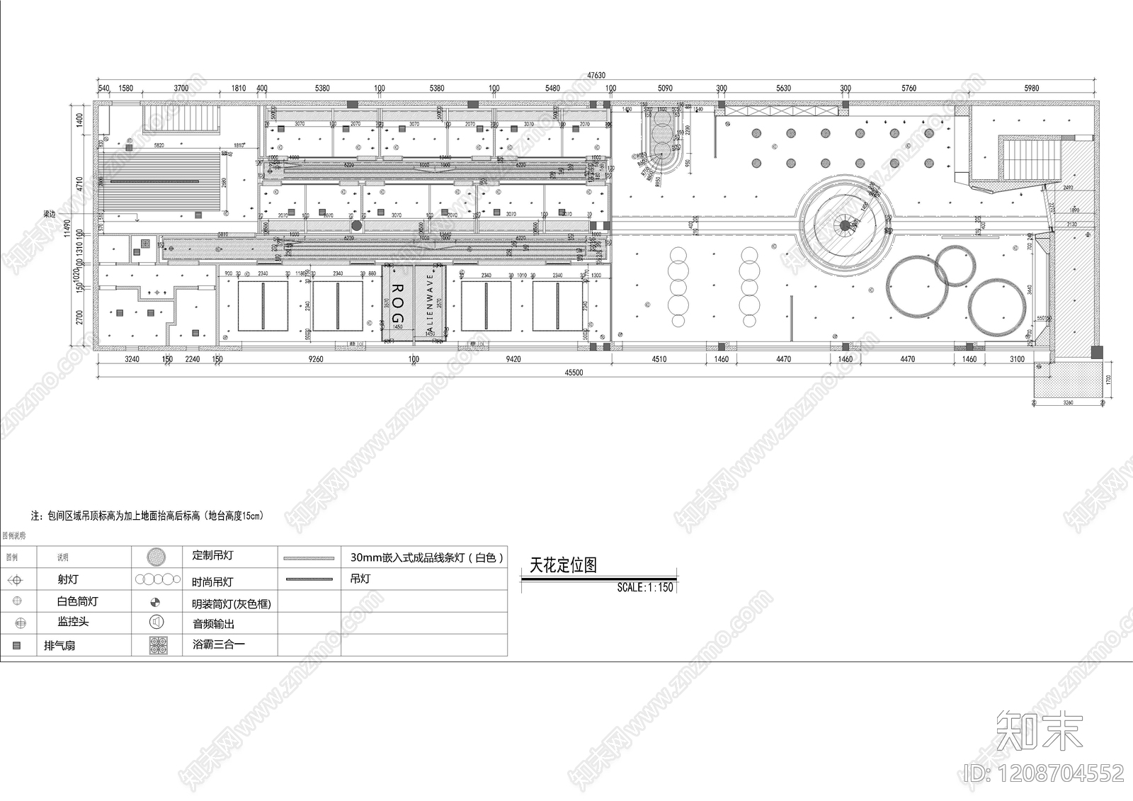 现代网吧cad施工图下载【ID:1208704552】