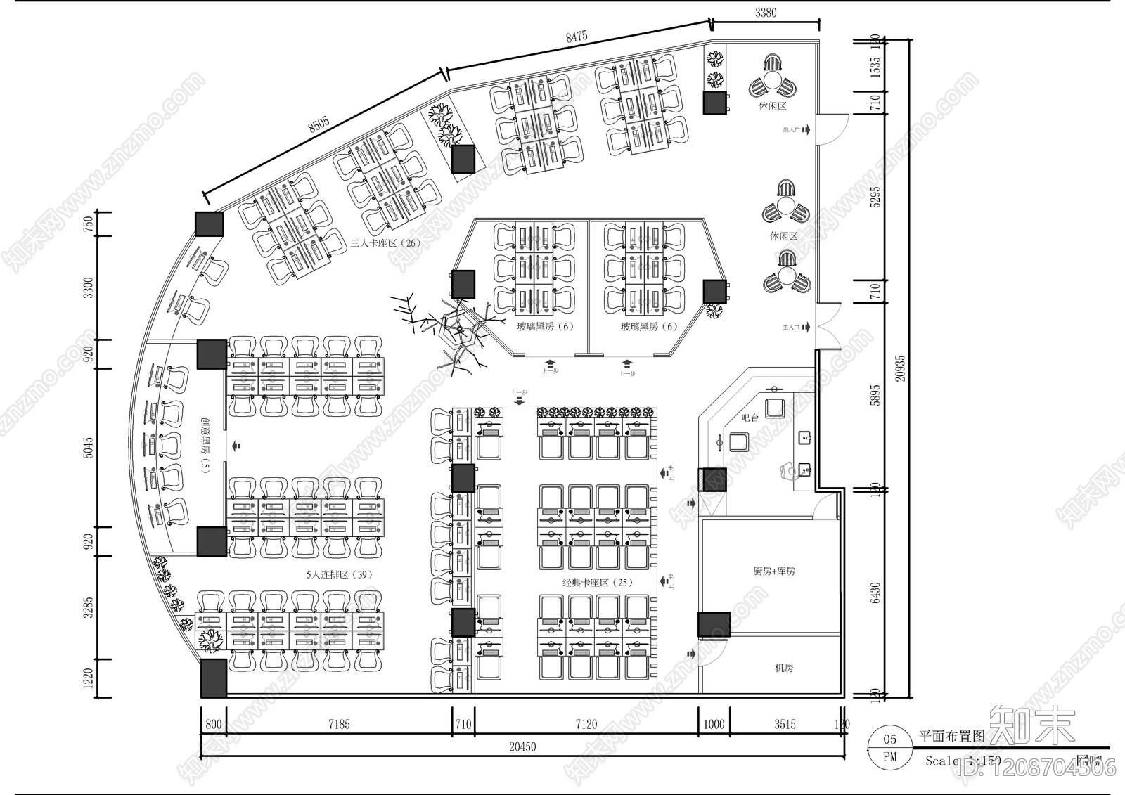 现代网吧施工图下载【ID:1208704506】