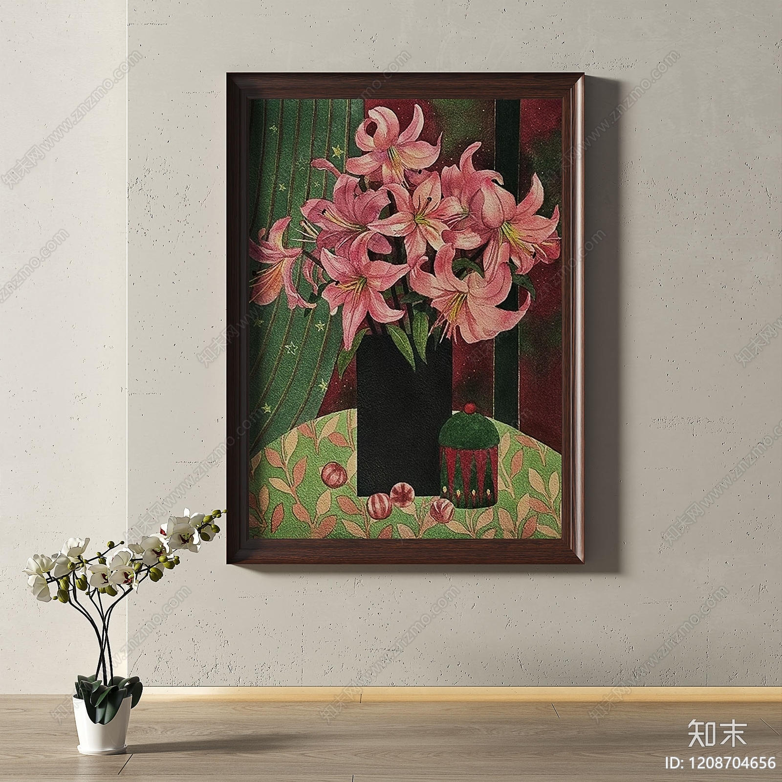 中古风挂画3D模型下载【ID:1208704656】