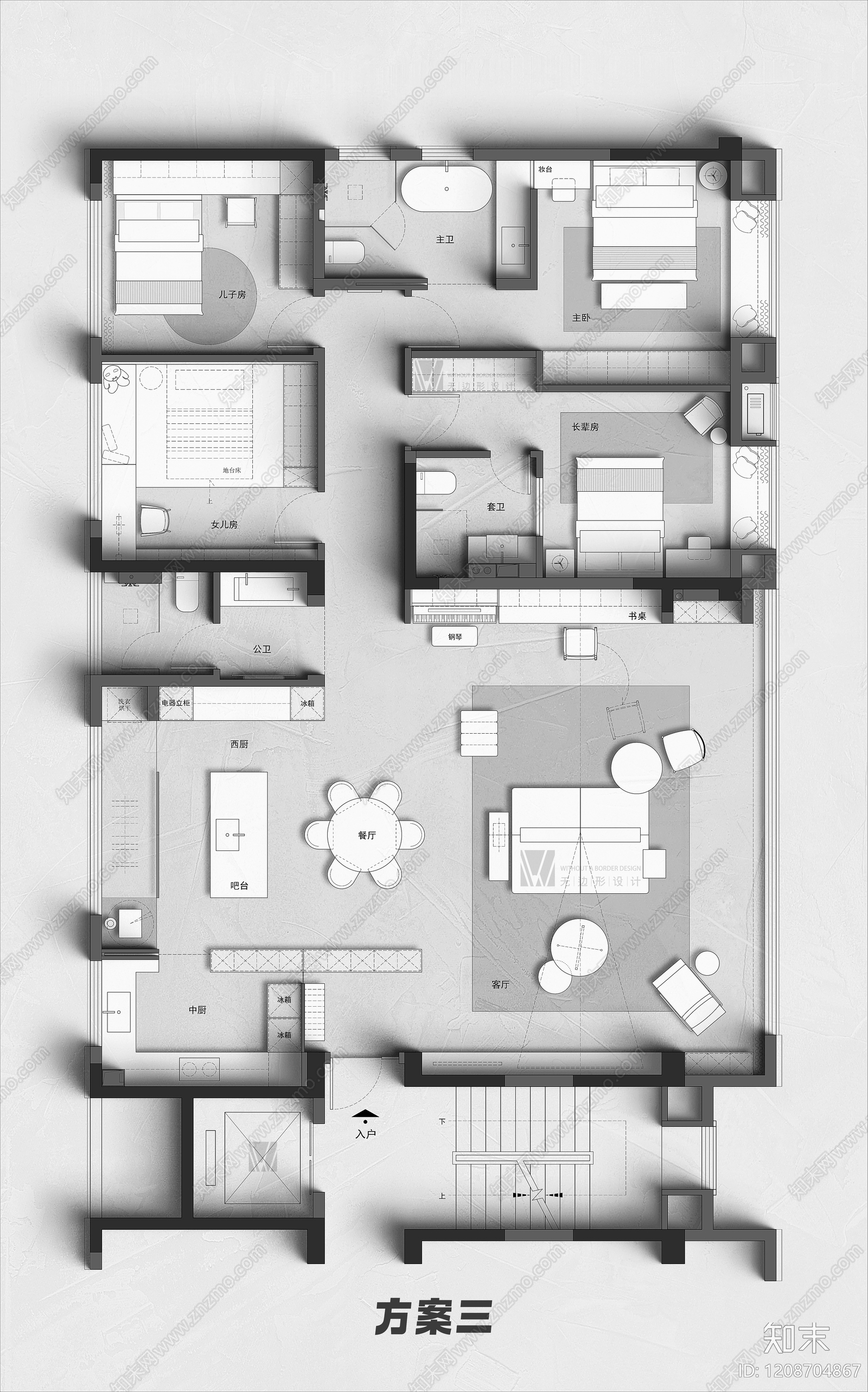 大平层cad施工图下载【ID:1208704867】