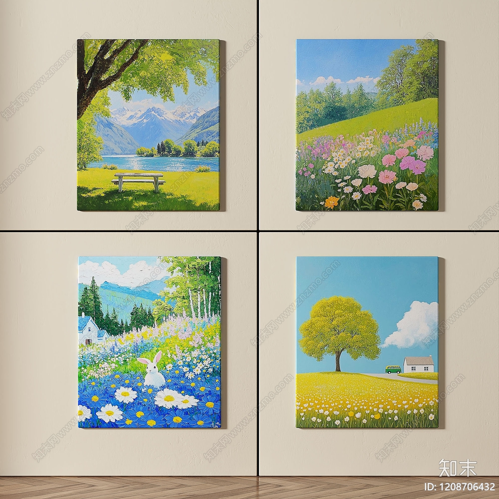 北欧儿童挂画3D模型下载【ID:1208706432】