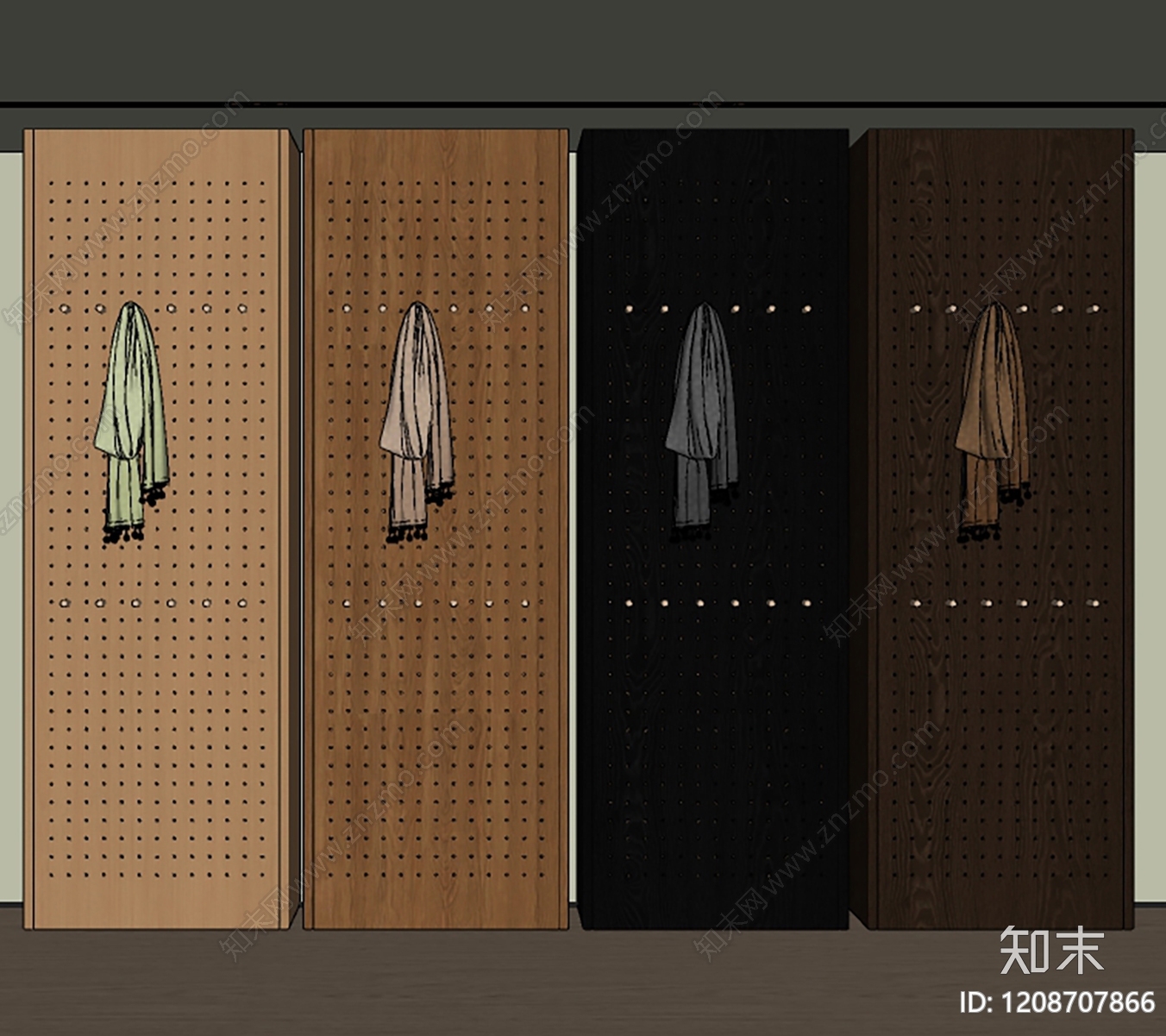 现代鞋柜SU模型下载【ID:1208707866】