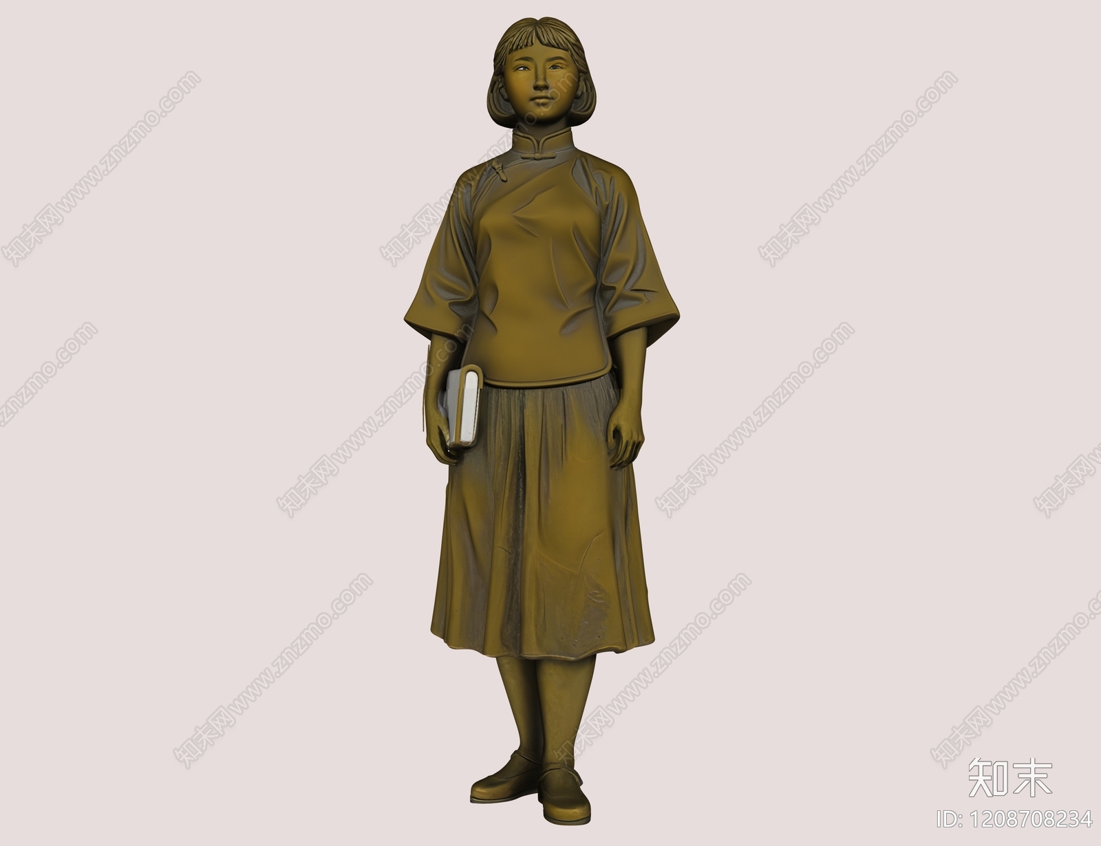 新中式现代雕塑SU模型下载【ID:1208708234】