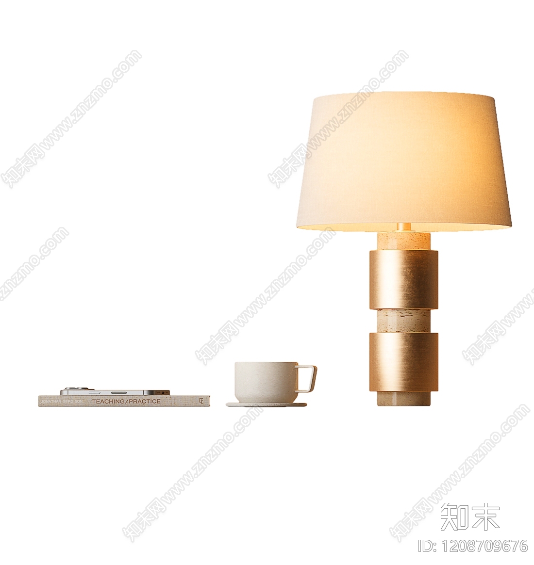 奶油风台灯3D模型下载【ID:1208709676】