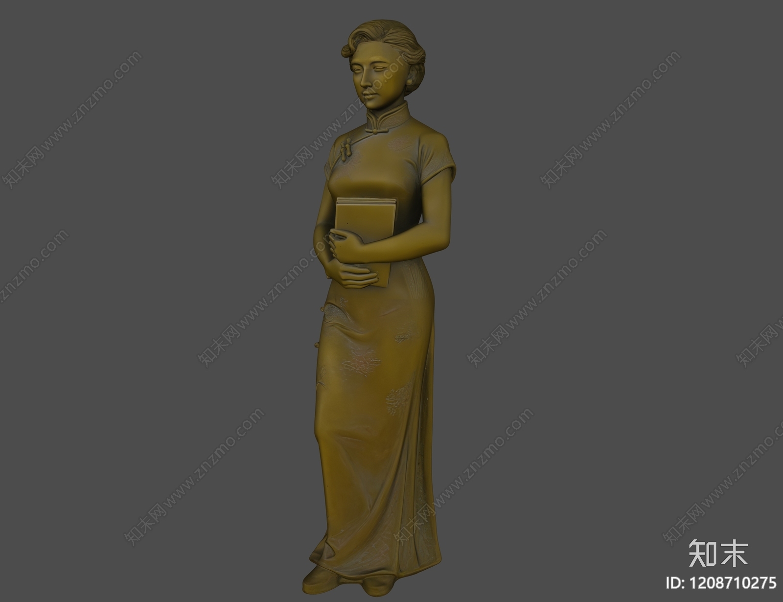 新中式雕塑摆件3D模型下载【ID:1208710275】
