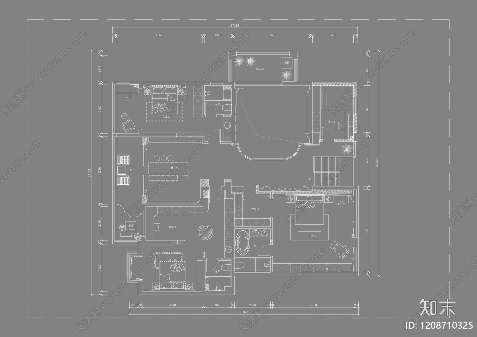 别墅cad施工图下载【ID:1208710325】