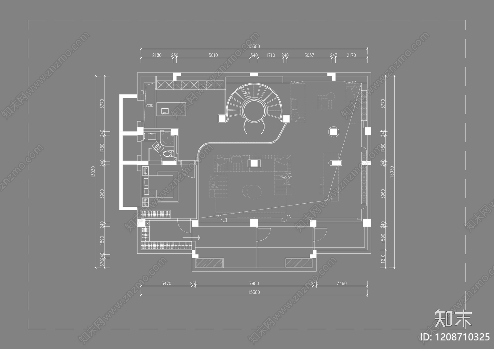 别墅cad施工图下载【ID:1208710325】