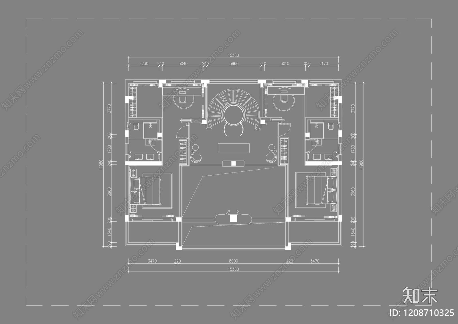 别墅cad施工图下载【ID:1208710325】
