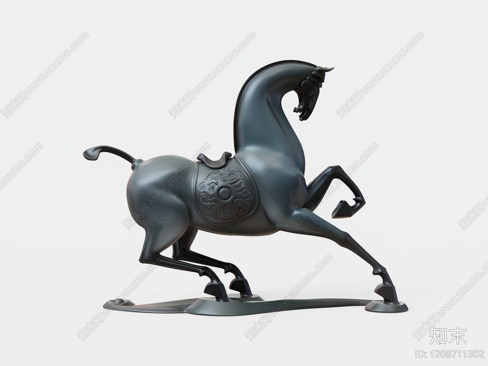 新中式雕塑摆件3D模型下载【ID:1208711302】