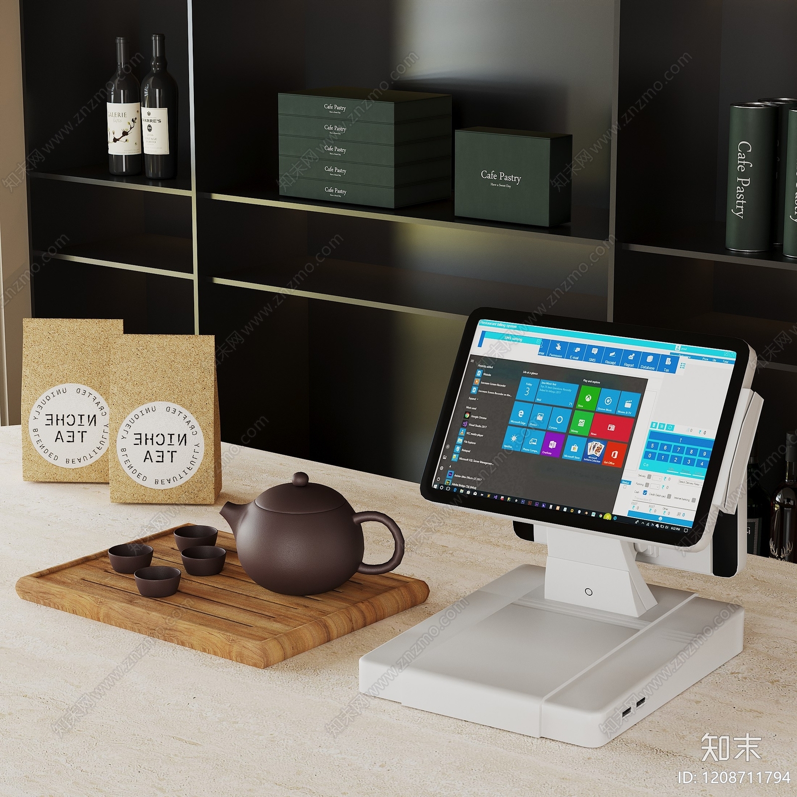 现代简约收银台3D模型下载【ID:1208711794】