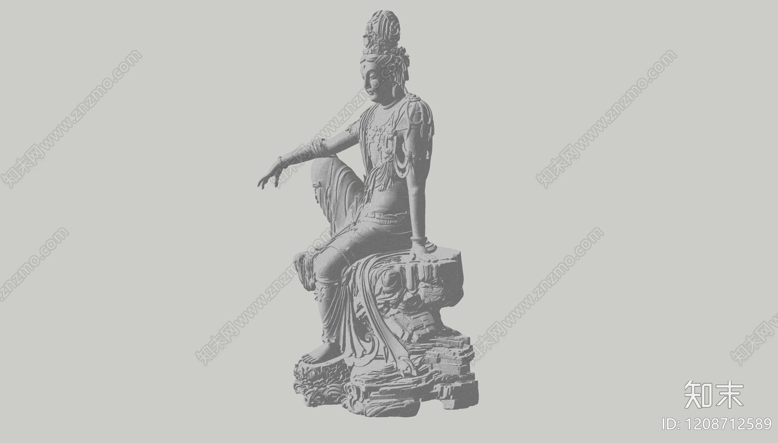 中式雕塑SU模型下载【ID:1208712589】
