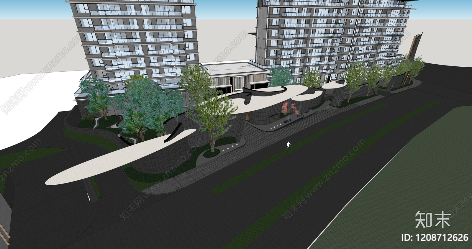 现代小公建SU模型下载【ID:1208712626】