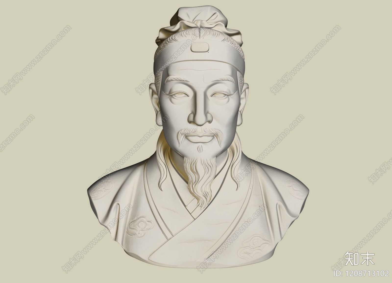 新中式现代雕塑SU模型下载【ID:1208713102】