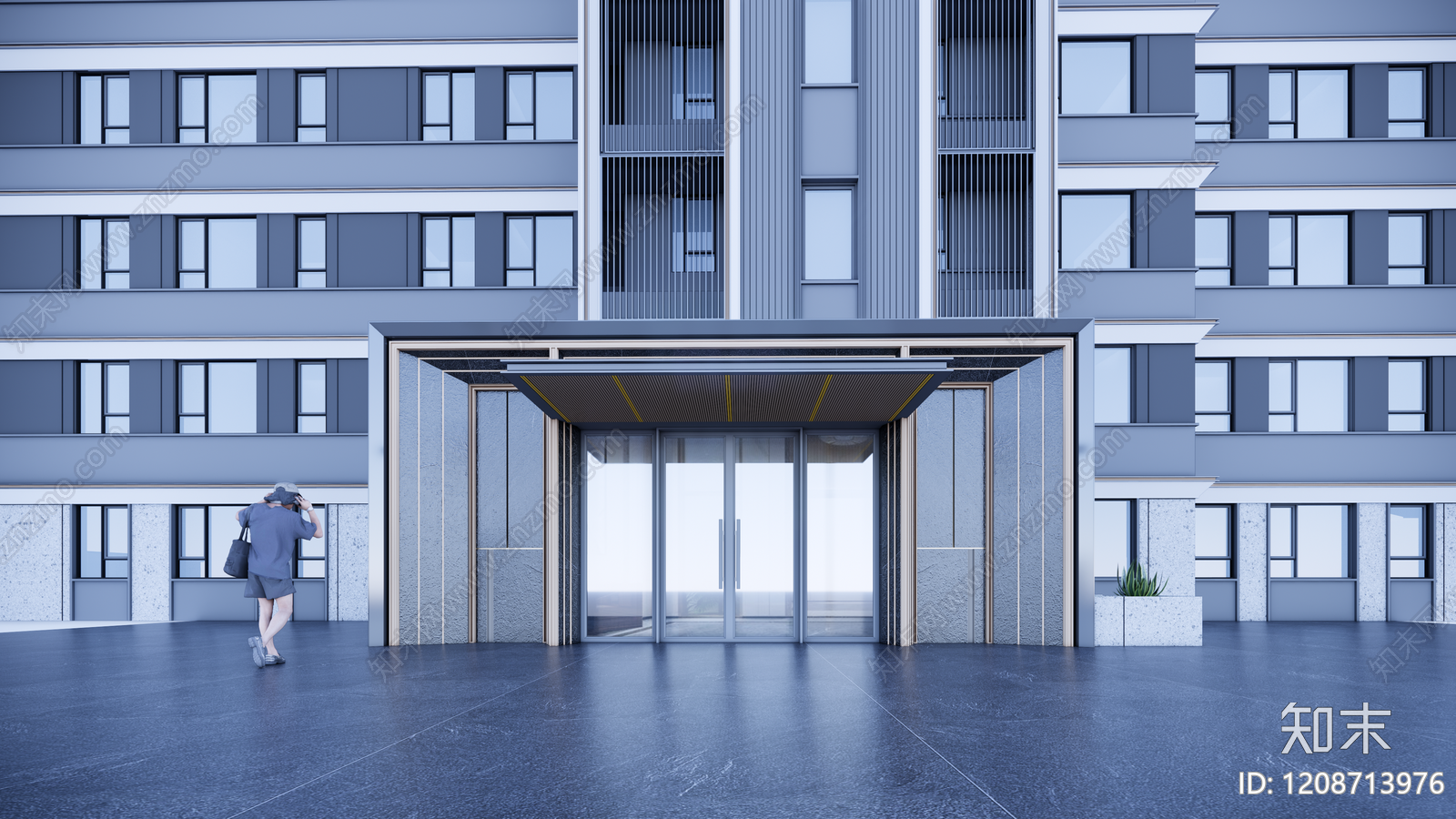 现代高层住宅SU模型下载【ID:1208713976】