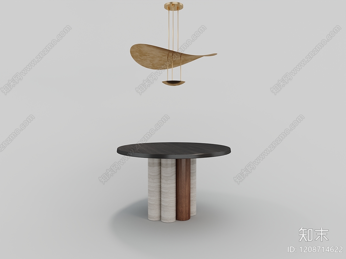 现代简约餐桌3D模型下载【ID:1208714622】