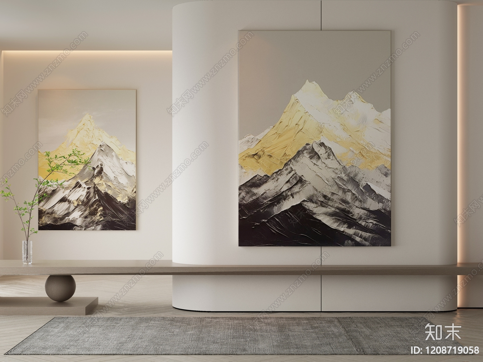 极简挂画3D模型下载【ID:1208719058】