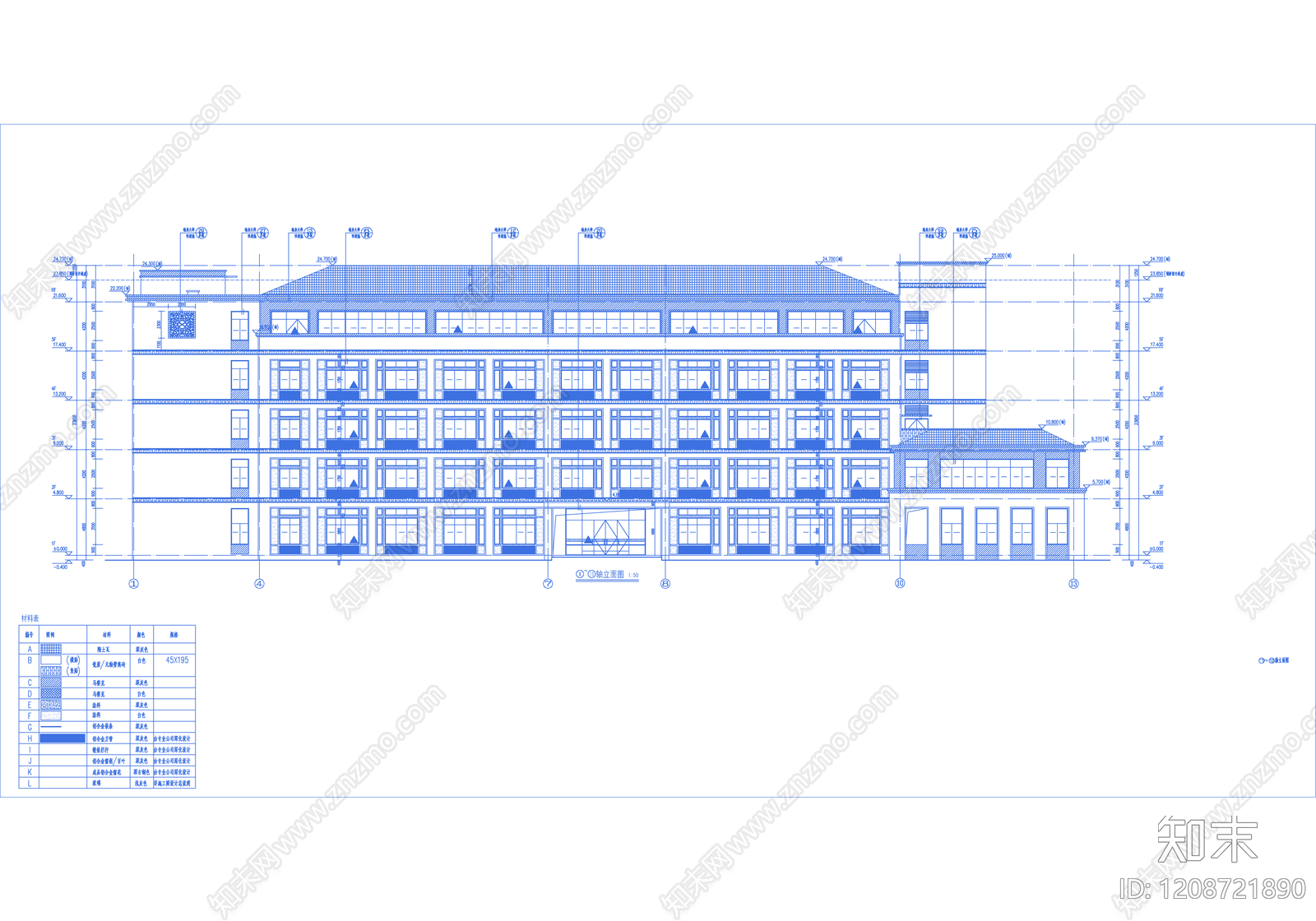 现代学校建筑施工图下载【ID:1208721890】