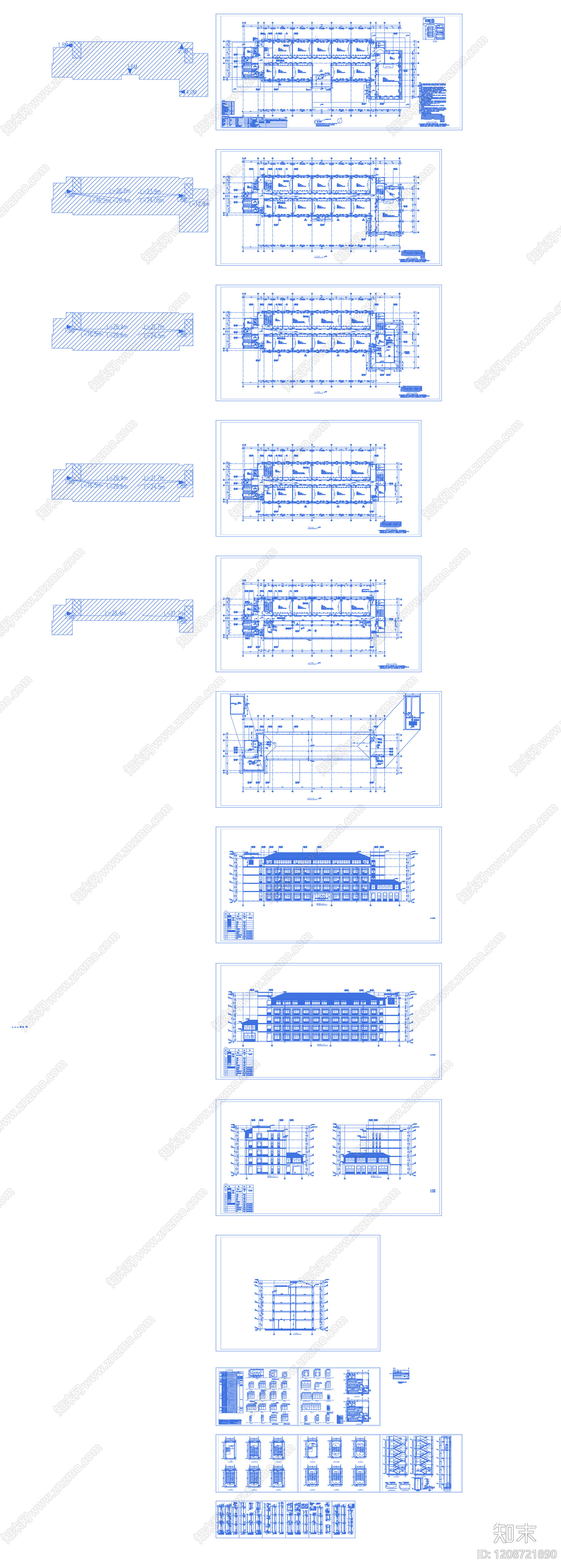 现代学校建筑cad施工图下载【ID:1208721890】