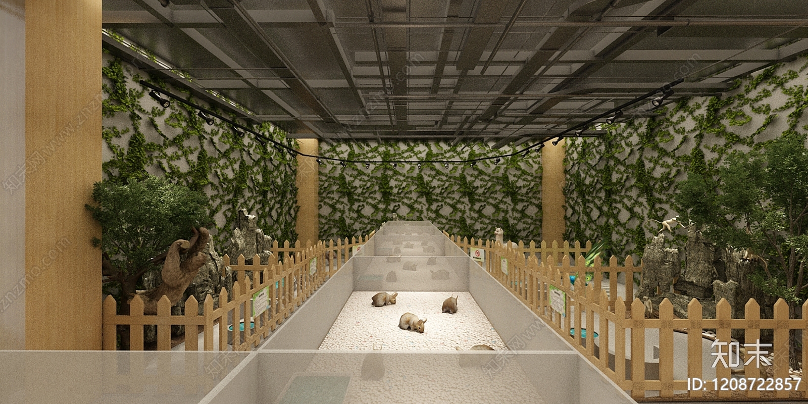 自然生态风宠物店3D模型下载【ID:1208722857】