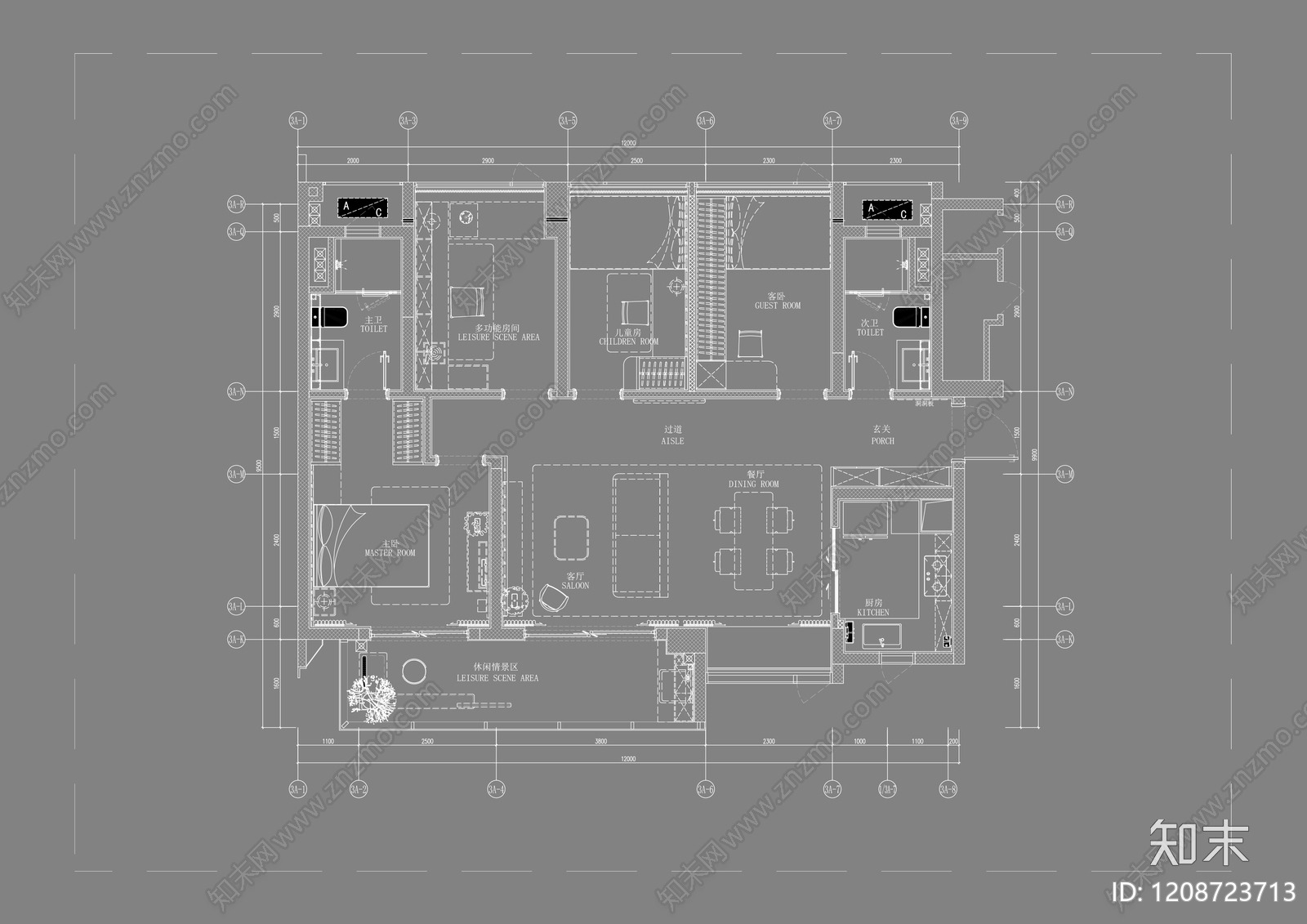 样板间cad施工图下载【ID:1208723713】
