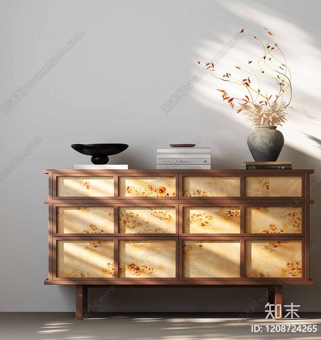 现代中古斗柜SU模型下载【ID:1208724265】
