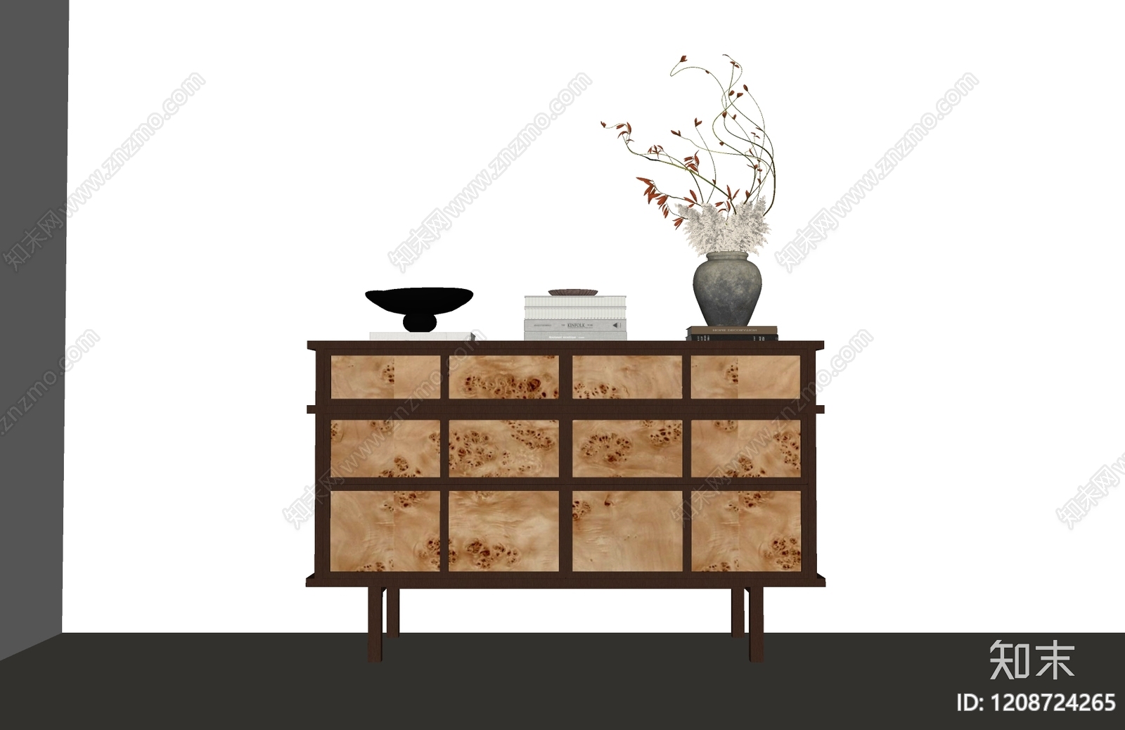 现代中古斗柜SU模型下载【ID:1208724265】