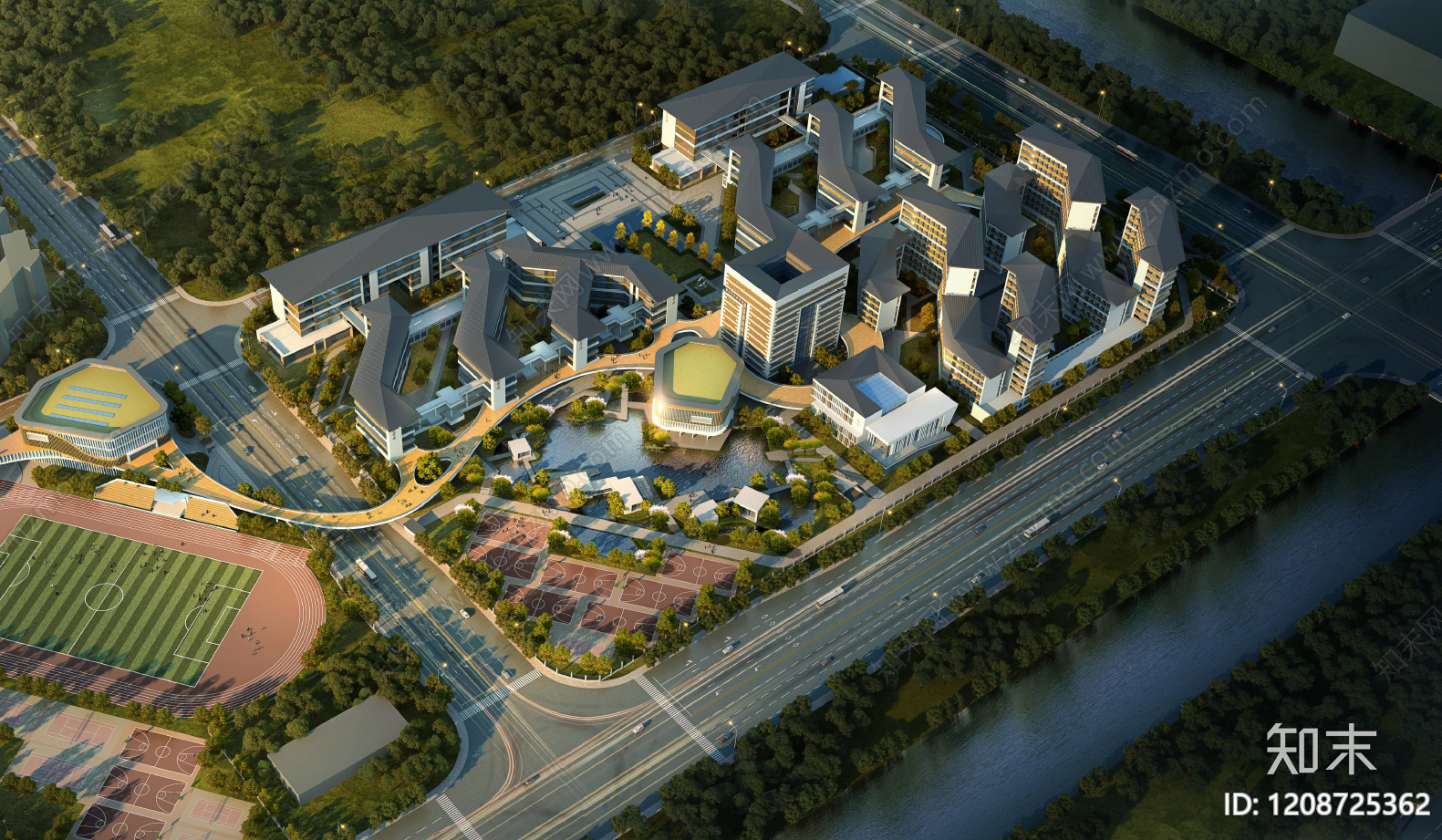 中式大学建筑下载【ID:1208725362】