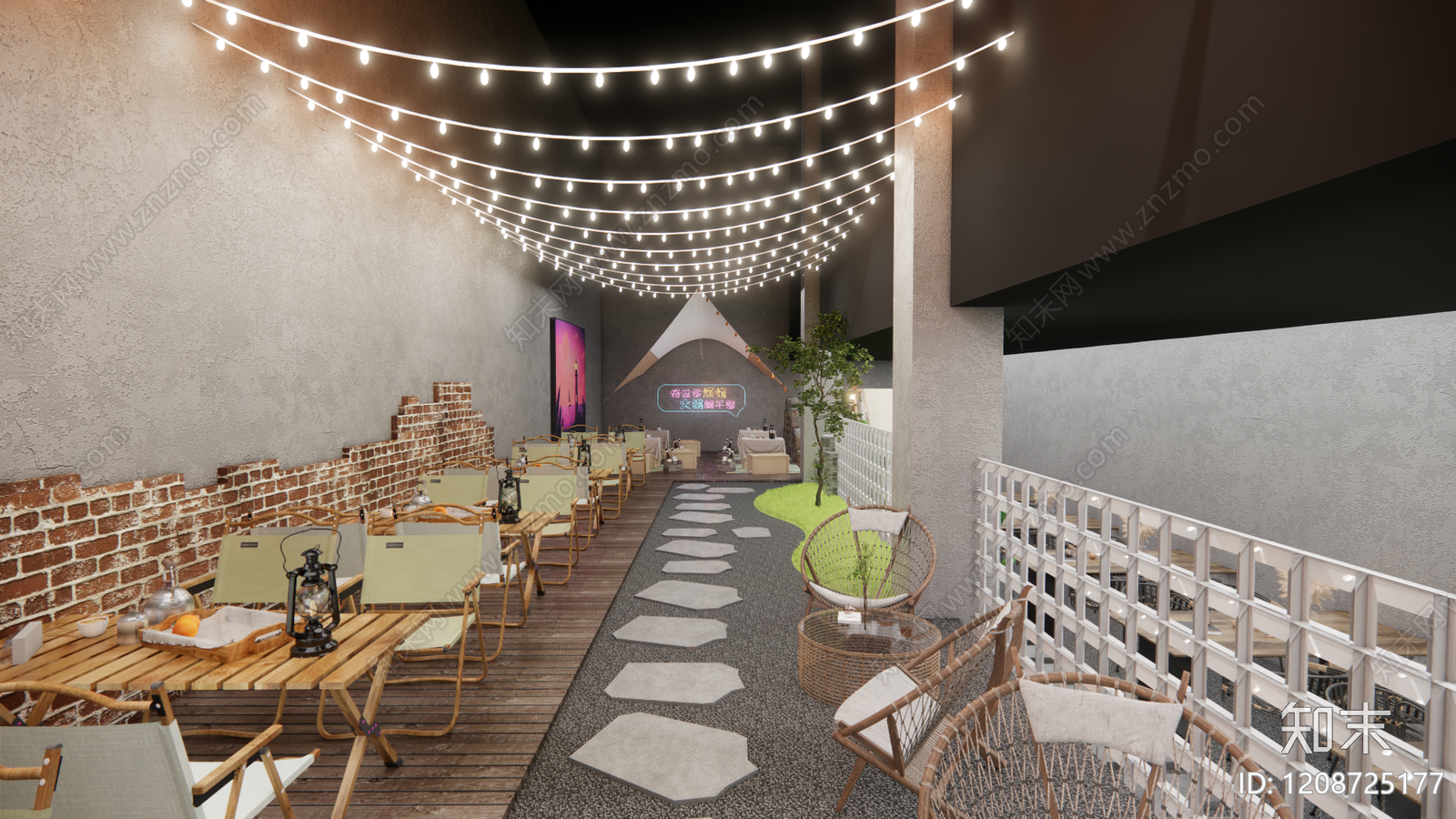 复古火锅店SU模型下载【ID:1208725177】