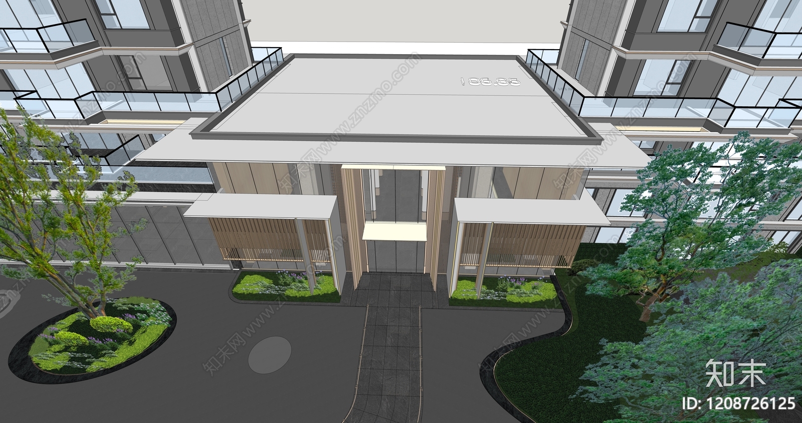 现代小公建SU模型下载【ID:1208726125】