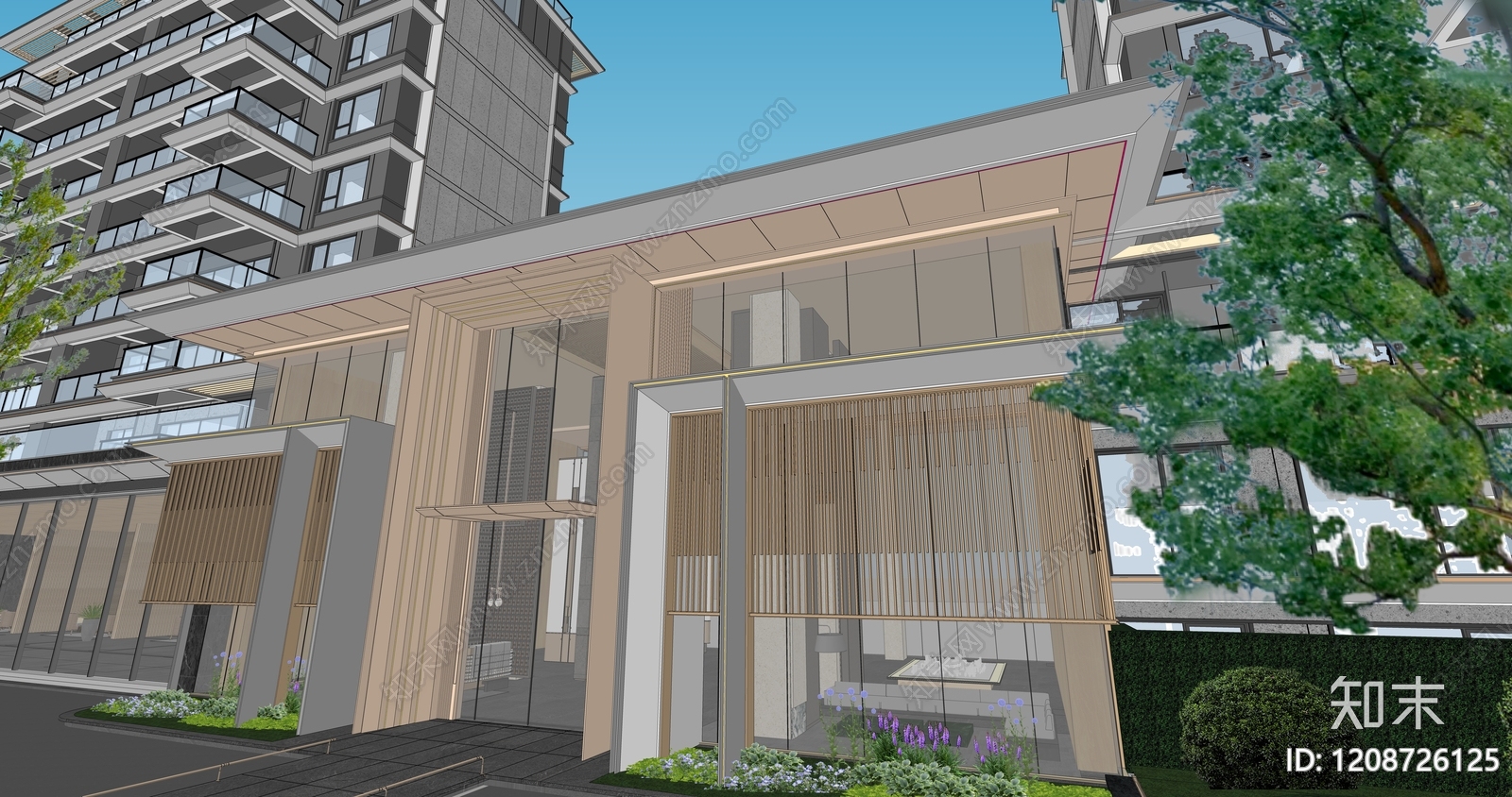 现代小公建SU模型下载【ID:1208726125】