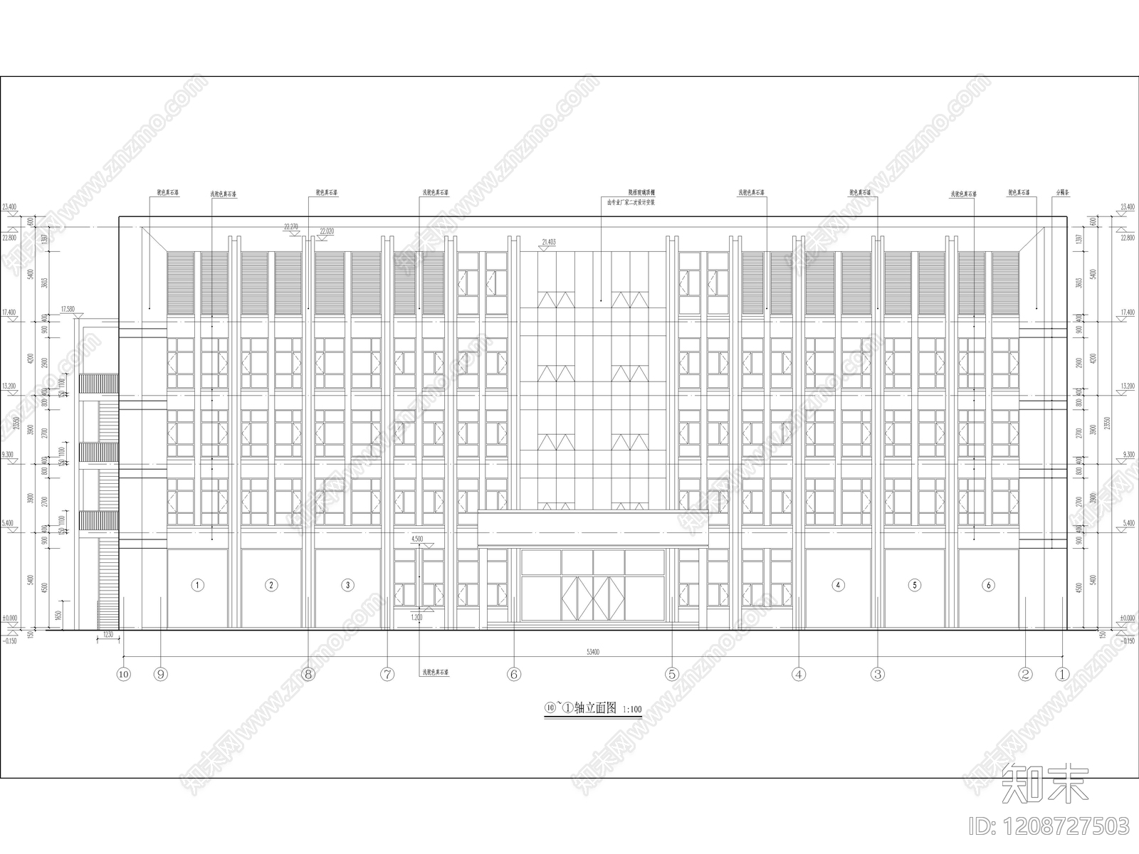 现代消防站施工图下载【ID:1208727503】