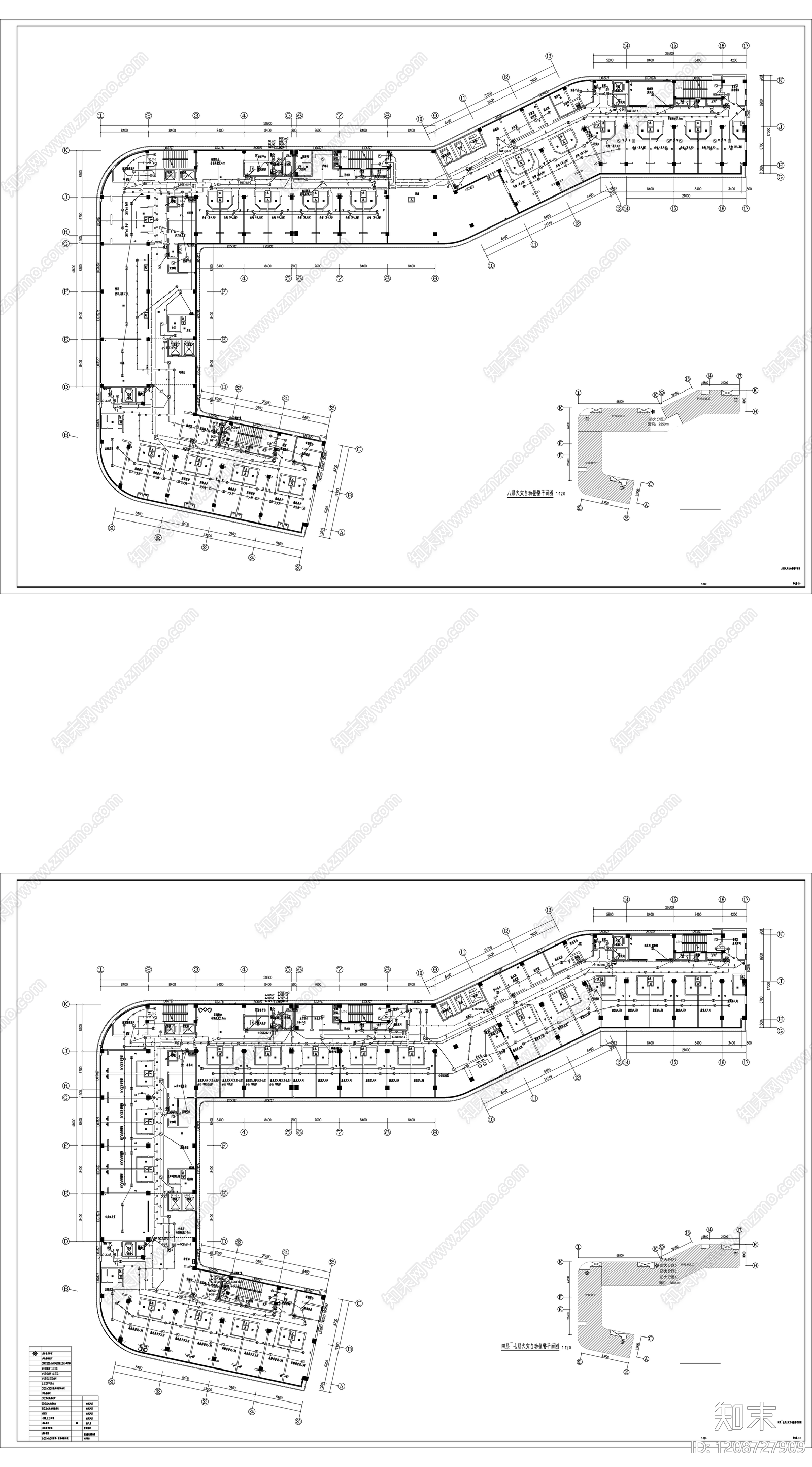 火灾自动报警系统cad施工图下载【ID:1208727909】