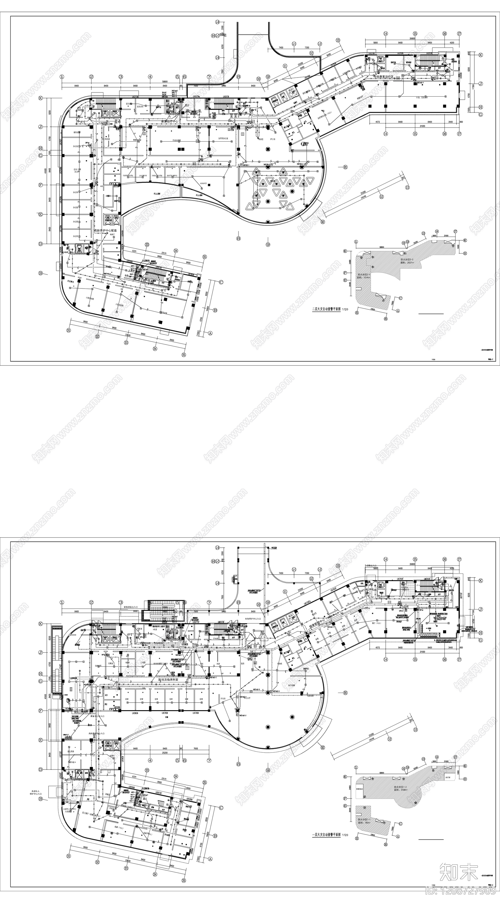 火灾自动报警系统cad施工图下载【ID:1208727909】