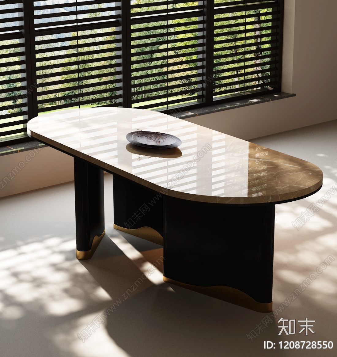 意式轻奢餐桌SU模型下载【ID:1208728550】