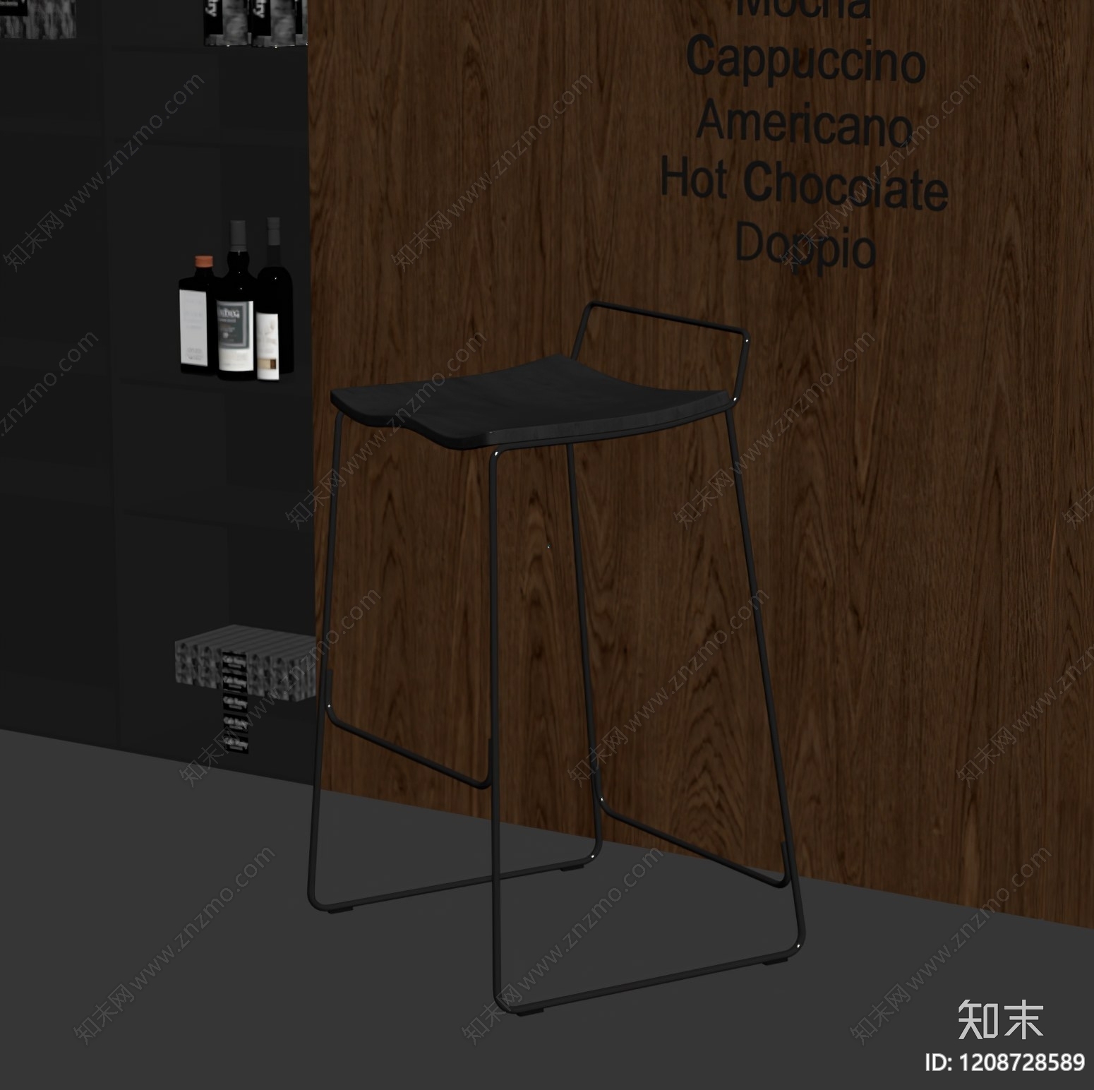 现代中古吧椅SU模型下载【ID:1208728589】