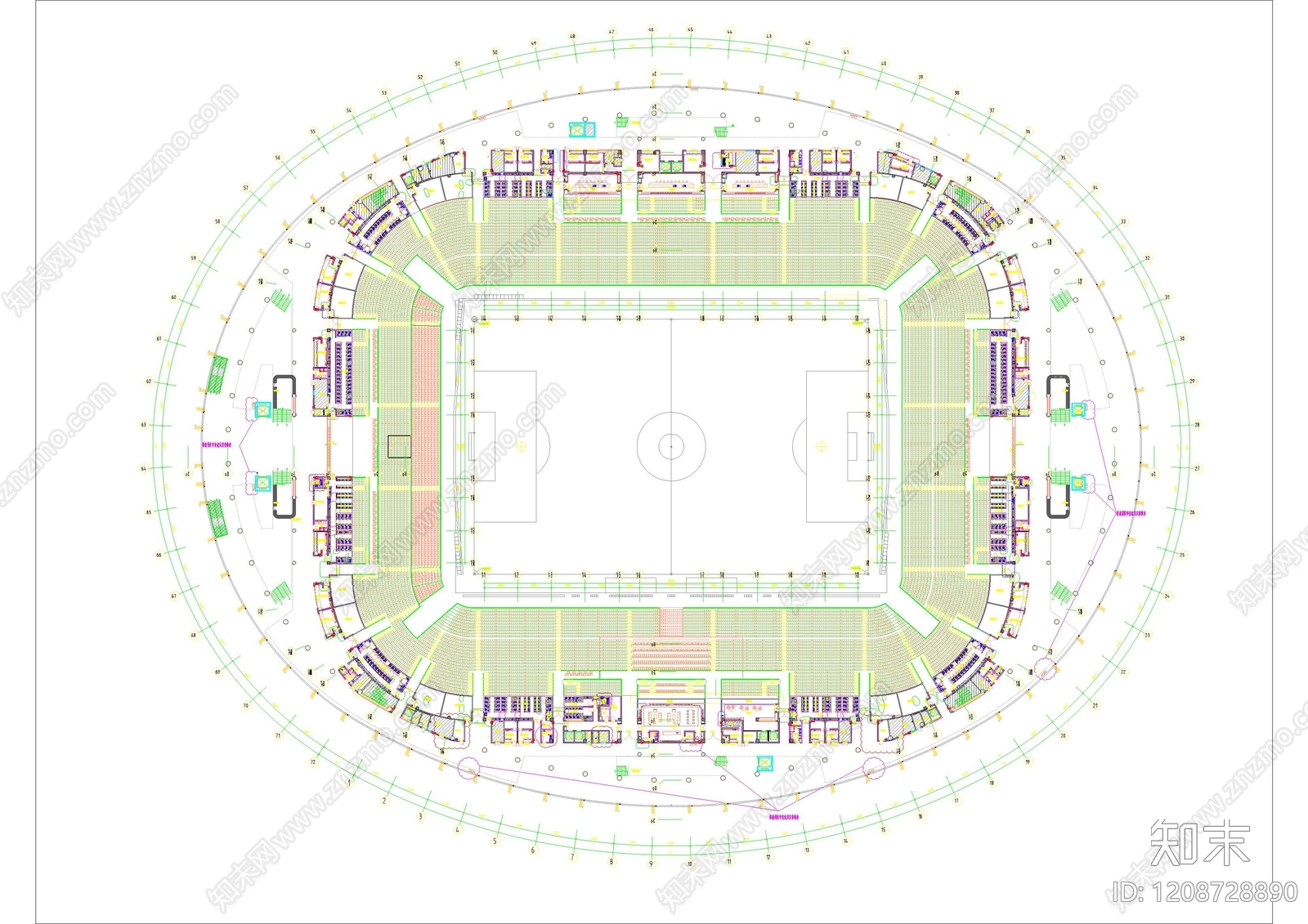 现代体育馆建筑施工图下载【ID:1208728890】