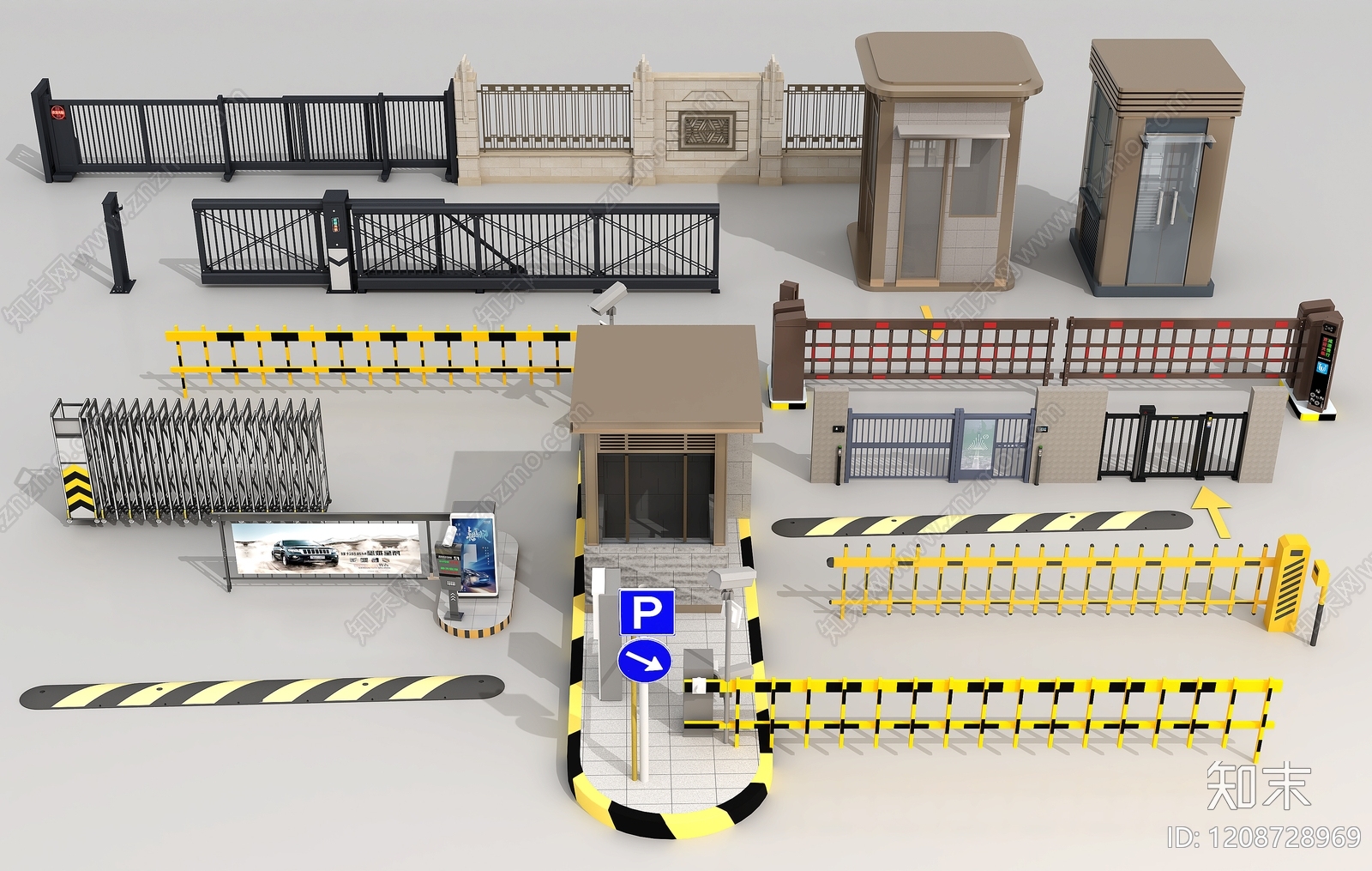 现代简约公用器材3D模型下载【ID:1208728969】
